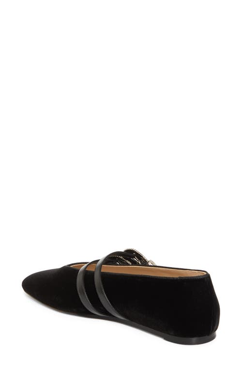 Shop Le Monde Beryl Claudia Western Buckle Ballet Flat In Black