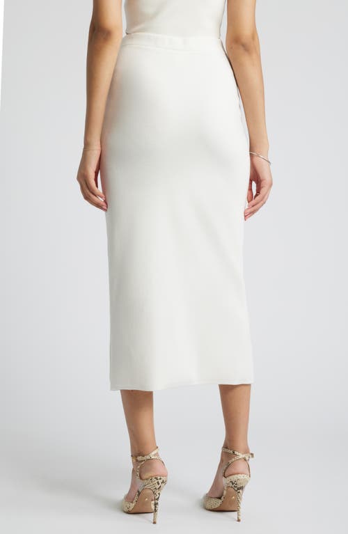 Open Edit Luxe Sculpt Maxi Skirt In Ivory Cloud