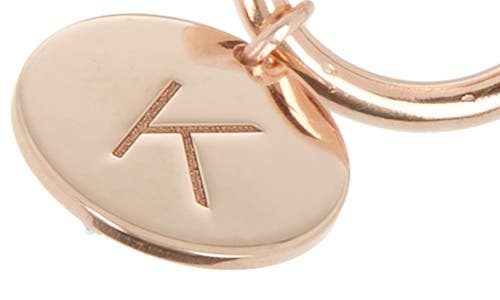 Meshmerise Love Knot Initial Bracelet In Rose-k