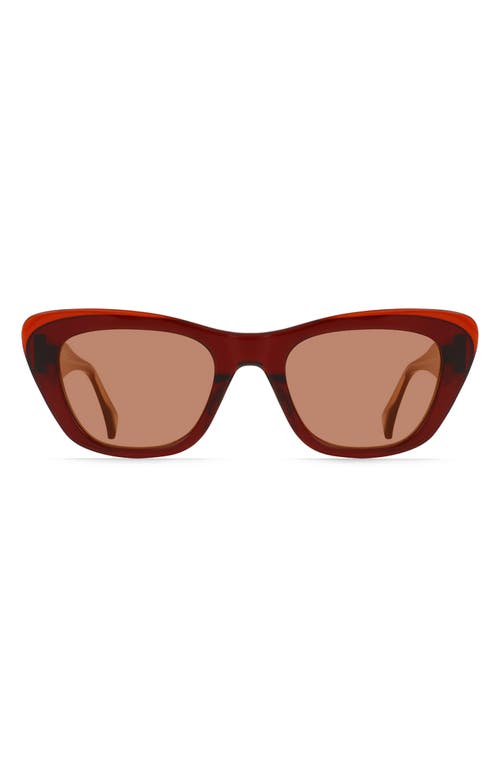 Kimma 52mm Polarized Cat Eye Sunglasses in Cranberry/Spritz