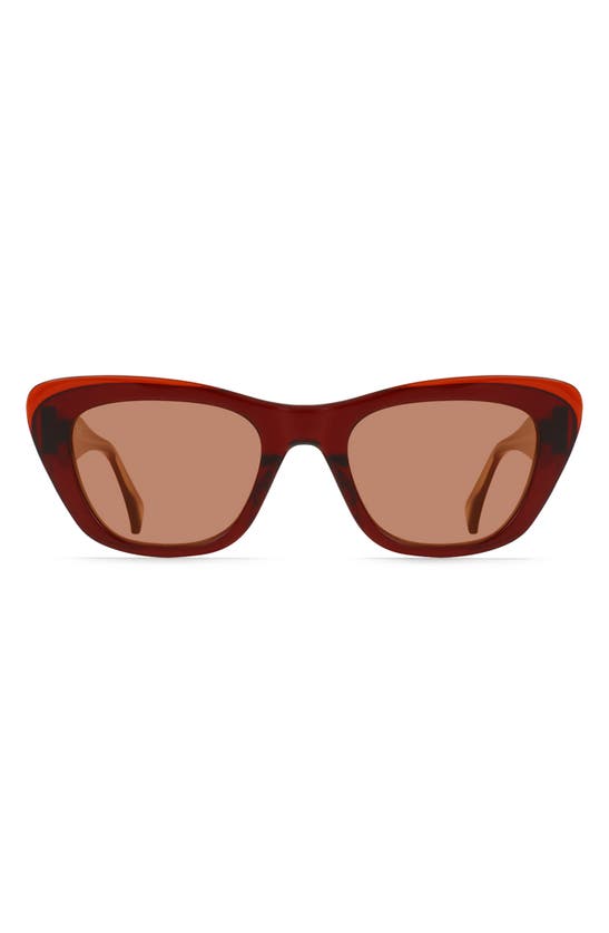 Raen Kimma 52mm Polarized Cat Eye Sunglasses In Cranberry/ Spritz