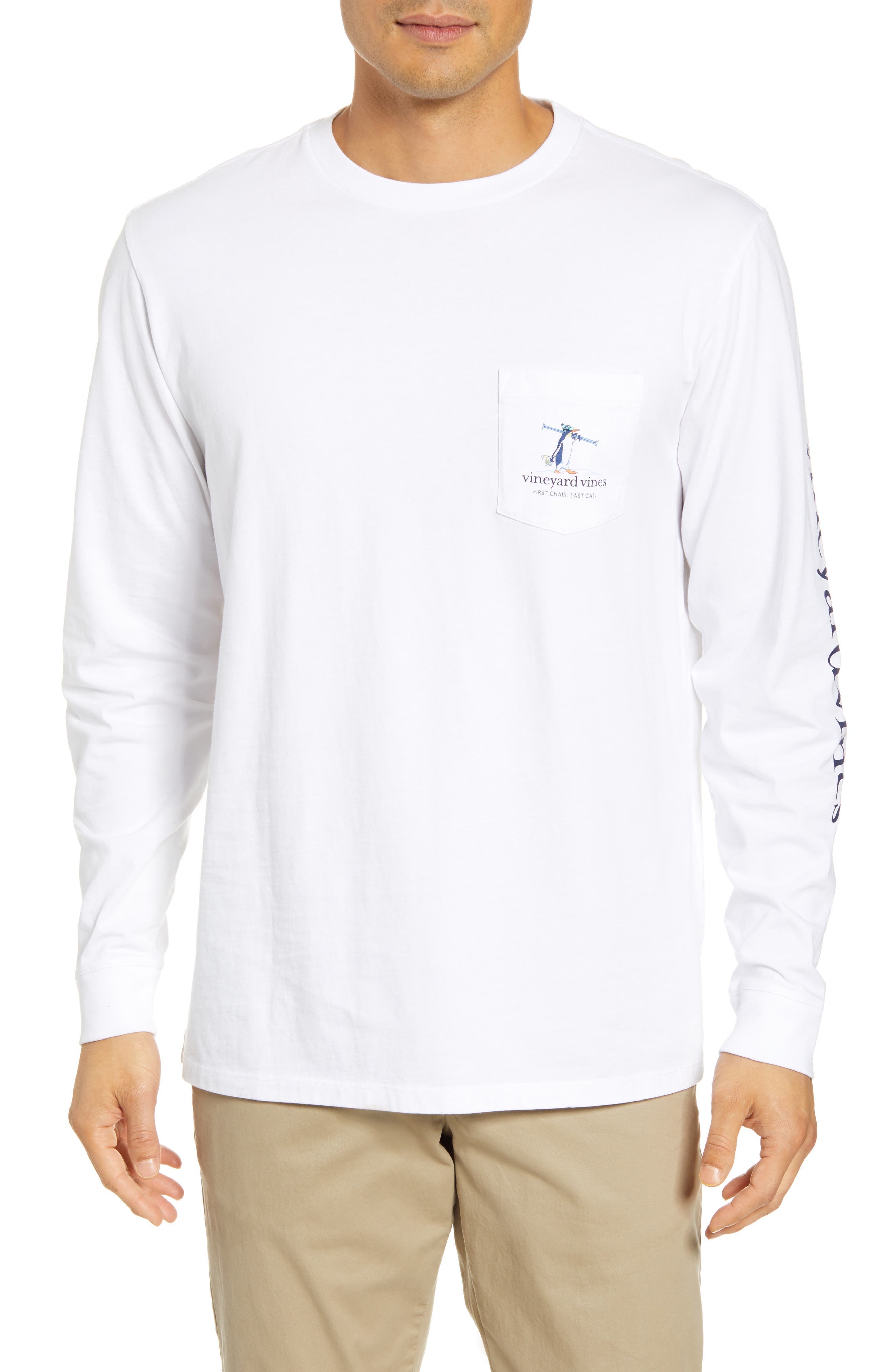 vineyard vines First Chair Last Call Long Sleeve Pocket T-Shirt | Nordstrom