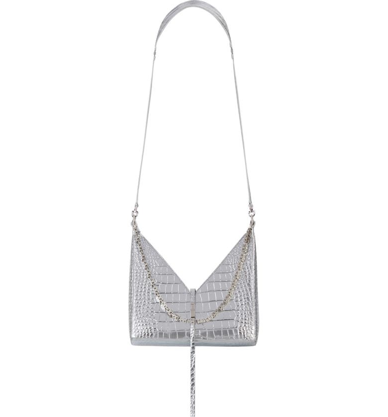 Givenchy Small Cut-Out Croc Embossed Metallic Leather Shoulder Bag |  Nordstrom