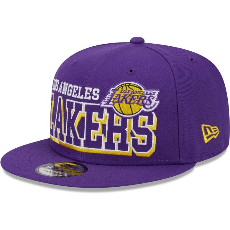 Shop New Era Purple Los Angeles Lakers Gameday 59fifty Snapback Hat