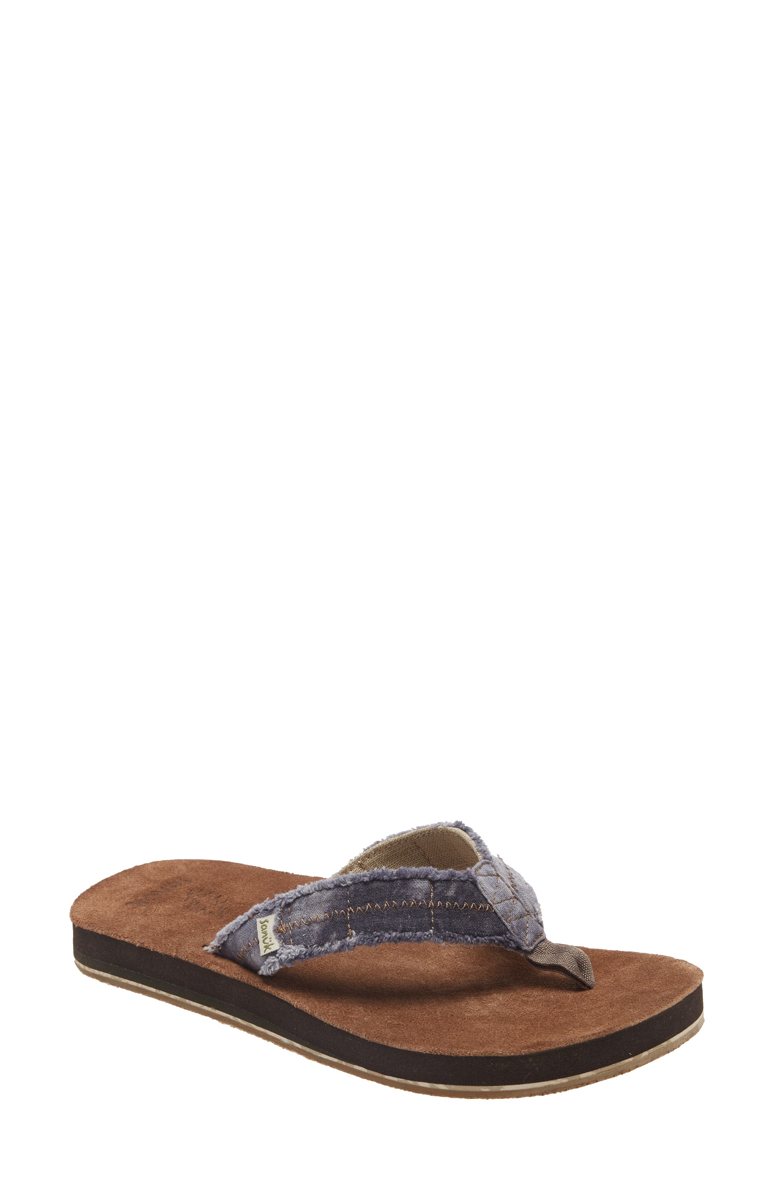 Sanuk Sandbar St. x Grateful Dead Flip Flop in Tie Dye Hemp