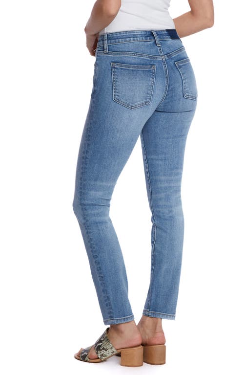 Shop Hint Of Blu Mid Rise Skinny Jeans In Tumbled Blue