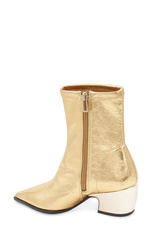 Shop Bcbg Seriba Block Heel Bootie In Gold