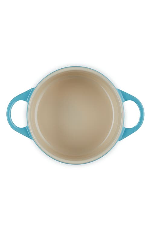 Le Creuset Artichaut 14-ounce Mini Round Cocotte In Caribbean