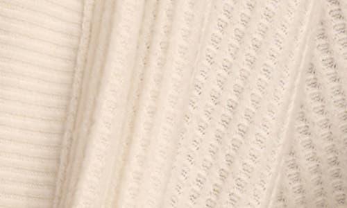 Shop Lucky Brand Waffle Knit Shawl Hoodie In Whisper White