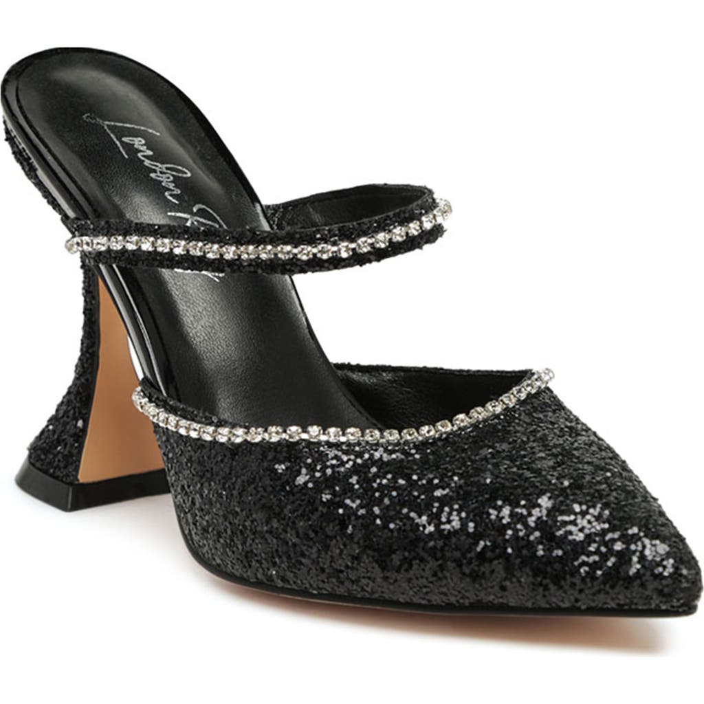 LONDON RAG LONDON RAG IRIS GLITTER POINTED TOE SPOON HEEL PUMP
