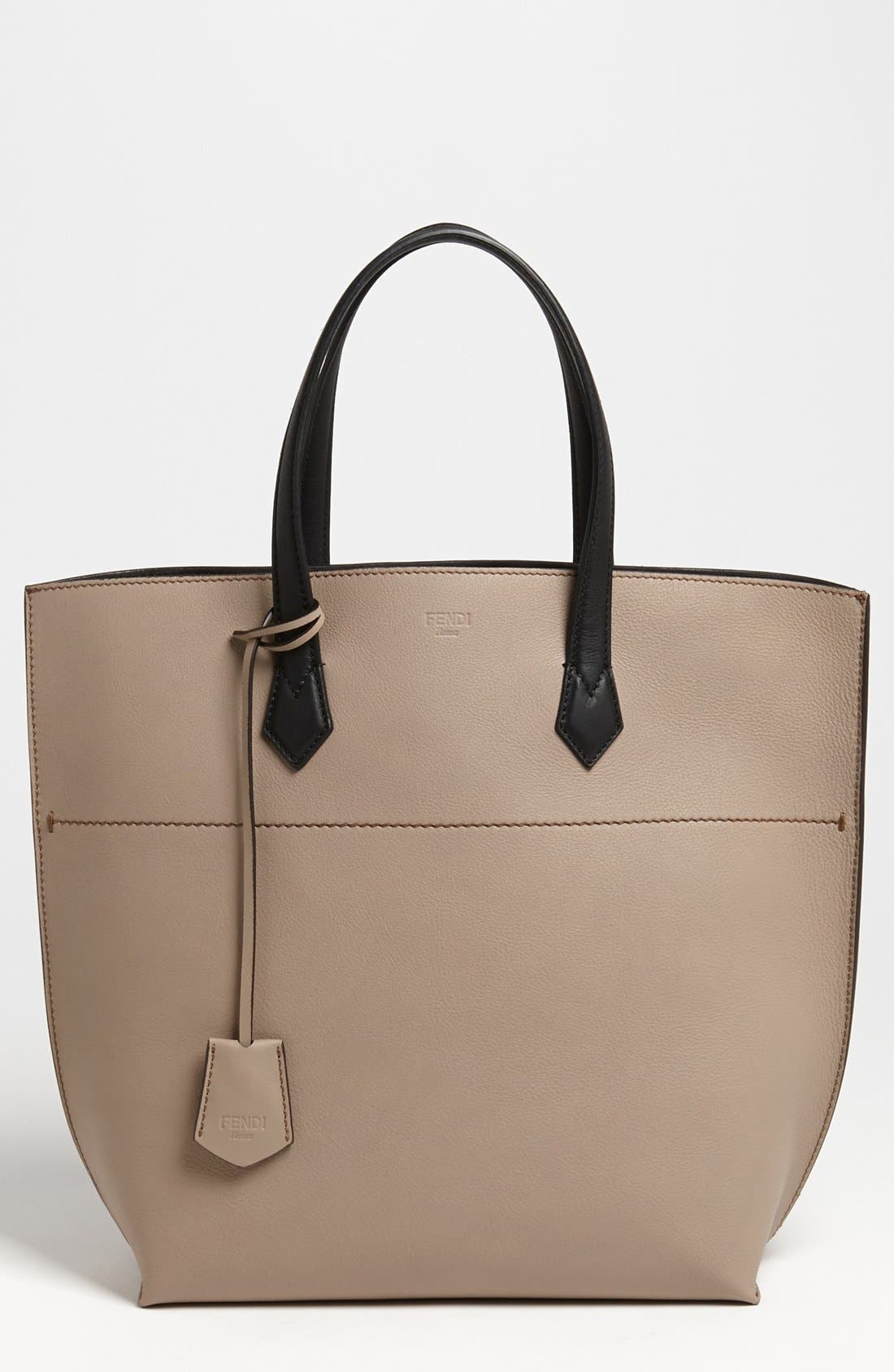 fendi leather shopper