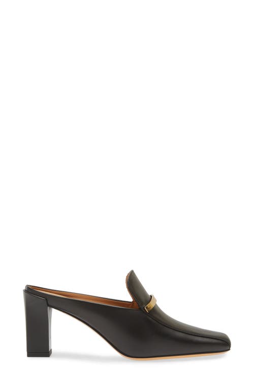 Tod's Square Toe Loafer Mule In Nero