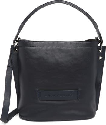 Longchamp 3d Leather Crossbody Hobo Bag In Pilot Blue