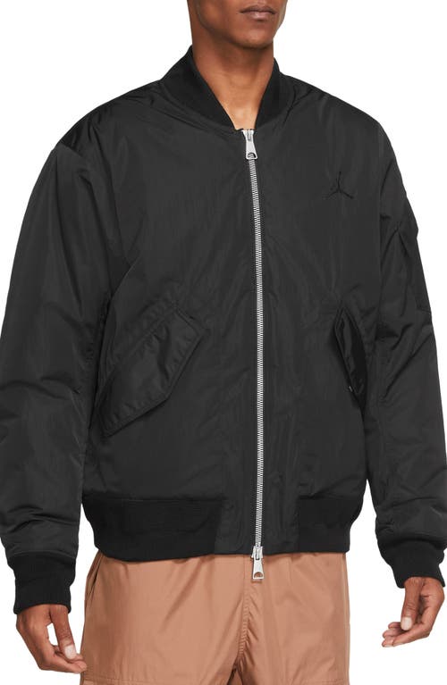 Jordan Essentials Renegade Water Repellent Bomber Jacket In Black