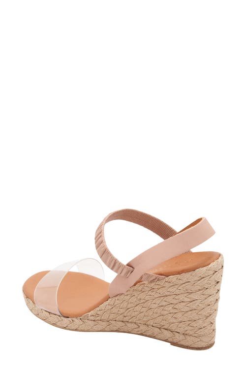 Shop Andre Assous André Assous Alberta Wedge Sandal In Clear/beige