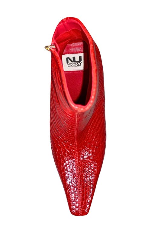 Ninety Union Fire Snip Toe Bootie In Red