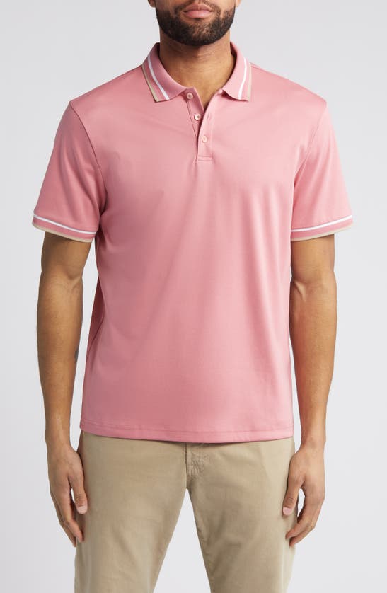 Bugatchi Miles Ooohcotton® Serpentine Print Short Sleeve Button-up Shirt In Pink