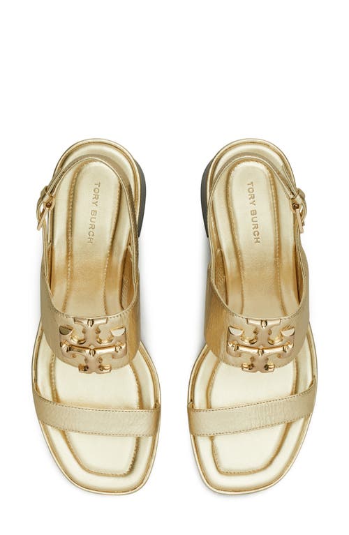 Shop Tory Burch Eleanor Slingback Sandal In Spark Gold/gold