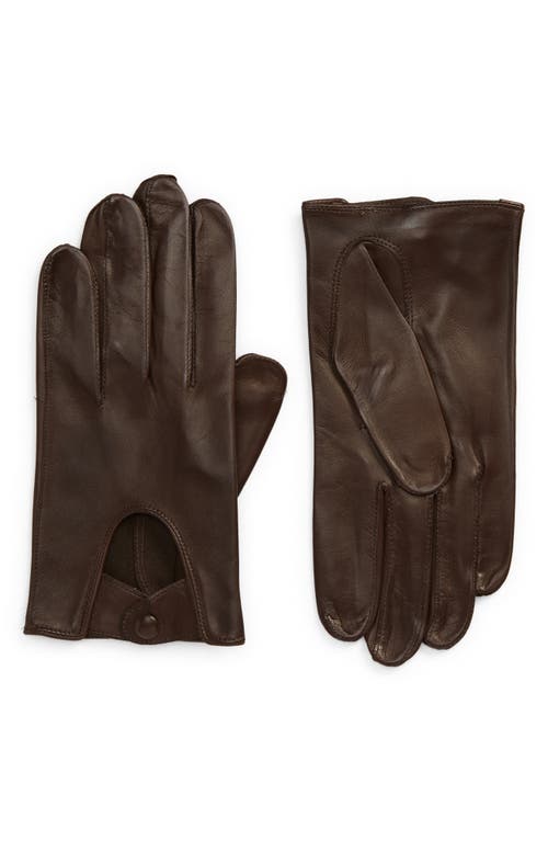 Men's Seymoure Washable Leather Driver Gloves in Espresso
