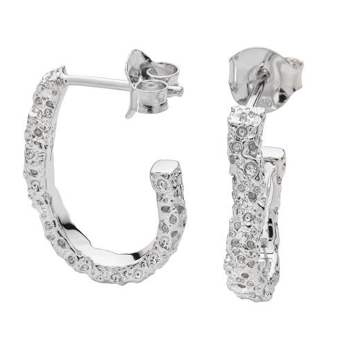 Lucy Quartermaine Hula Half Hoop Earring In Sterling Silver
