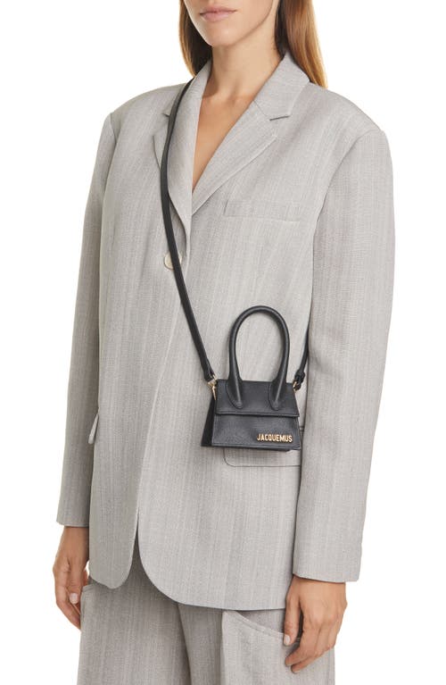 Jacquemus Le Chiquito Leather Mini Top Handle Bag In Black