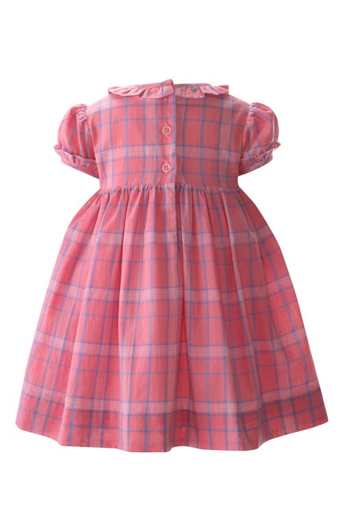 Shop Rachel Riley Plaid Smocked Cotton Dress & Bloomers In Pink