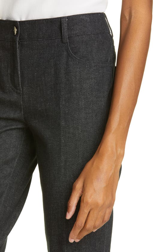 Akris Magda Stretch Denim Ankle Pants In Black