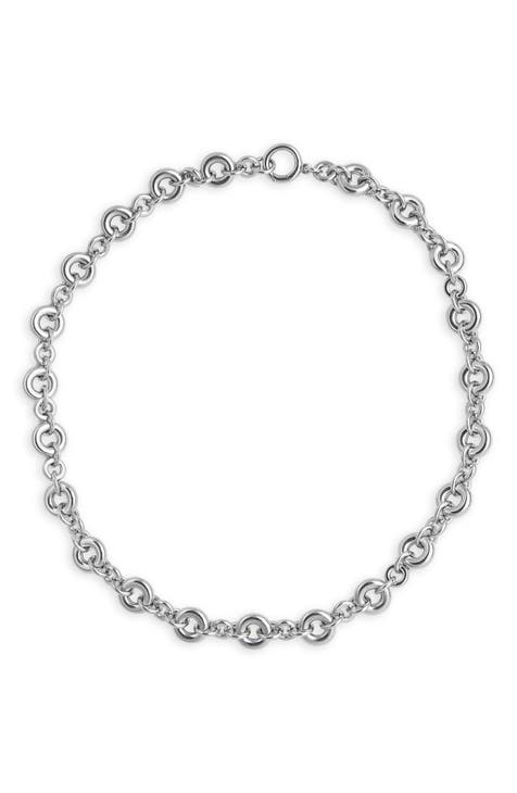 Louis Vuitton Chain Links Necklace Square Powder White in Ceramic with  Silver-tone - US