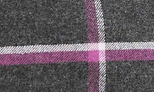 Shop Vince Skipton Plaid Flannel Button-up Shirt In Heather Grey/purple Stone