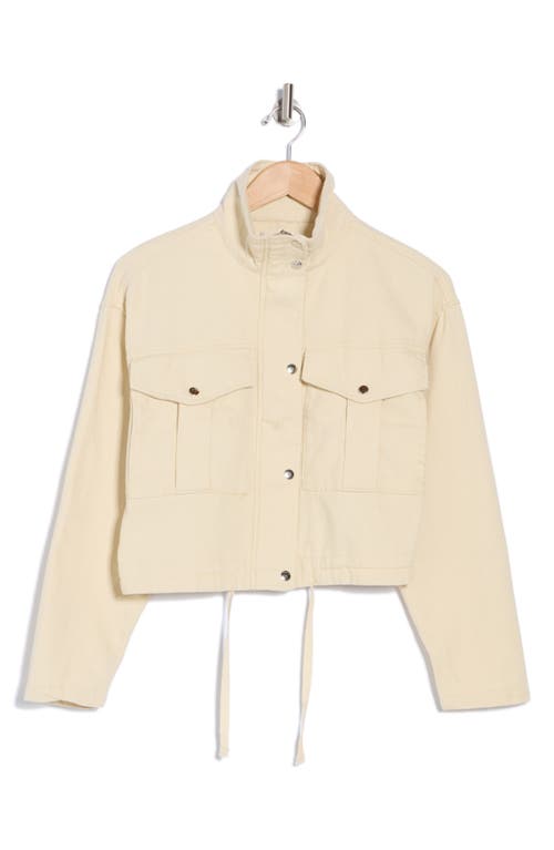 Vigoss Crop Cargo Jacket In Ecru