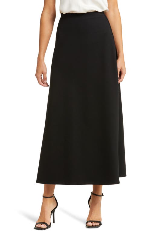 halogen(r) Crepe Maxi Skirt in Rich Black