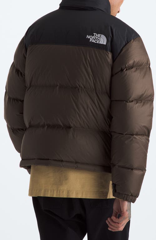 Shop The North Face 1996 Retro Nuptse 700 Fill Power Down Packable Jacket In Smokey Brown/tnf Black