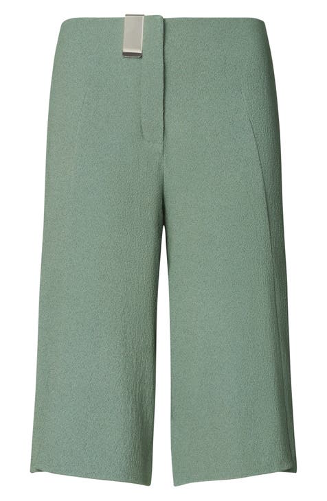 Haylee Stretch Pebble Crepe Flared Trousers