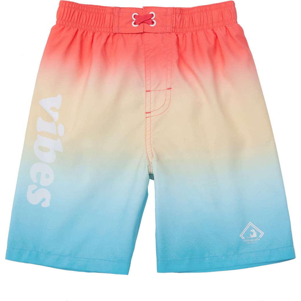 ROKKA&ROLLA ROKKA&ROLLA TODDLER SWIM TRUNKS WITH MESH LINING UPF 50+