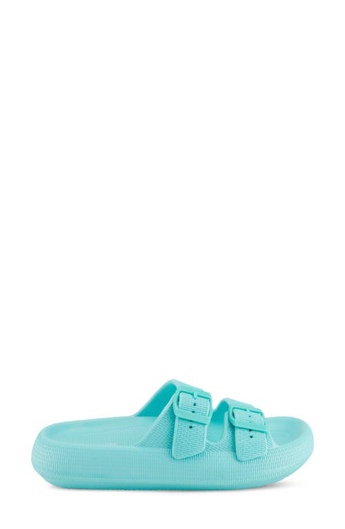 Flexus By Spring Step Bubbles Waterproof Slide Sandal In Turquoise