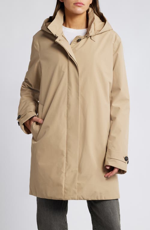 Save The Duck Embie Water Repellent Hooded Jacket in Stardust Beige 