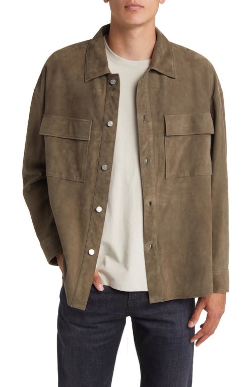 FRAME Clean Suede Button-Up Shirt at Nordstrom,