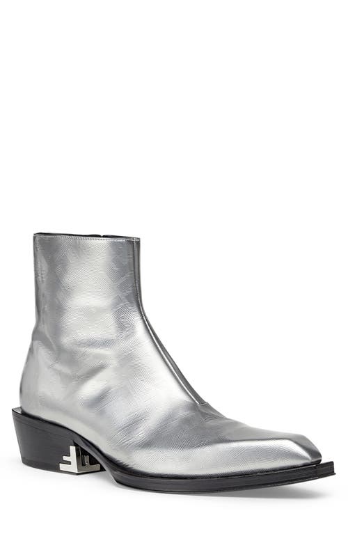 Fendi Stivaletto Ankle Boot In Gray