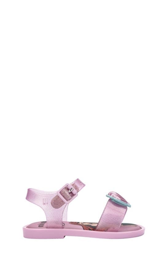 Mini Melissa X Disney Water Resistant Jelly Sandal In Pink Glitt