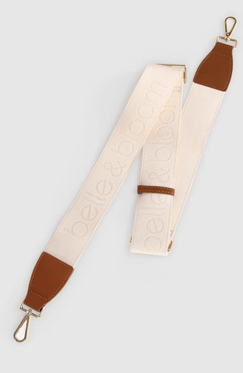 Shop Belle & Bloom Classic Weft Shoulder Strap In Cream/camel