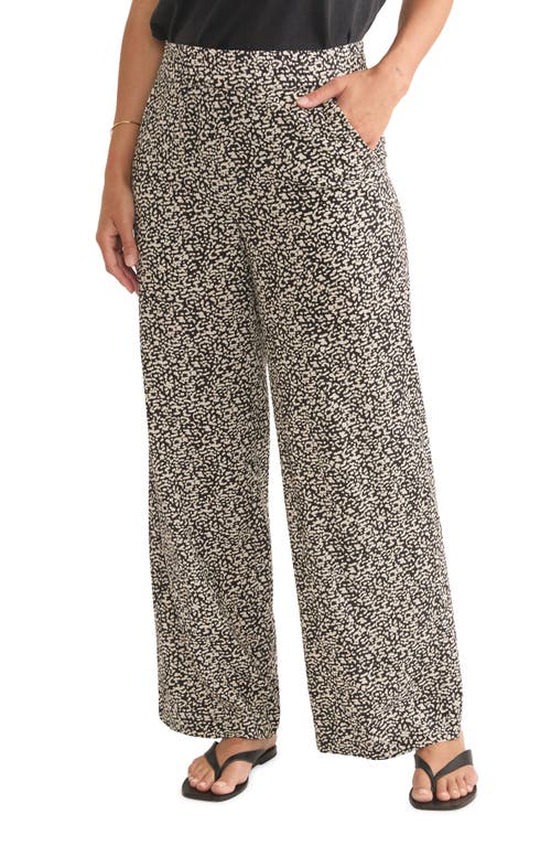 MARINE LAYER MARINE LAYER ALLISON CHEETAH PRINT WIDE LEG TROUSERS