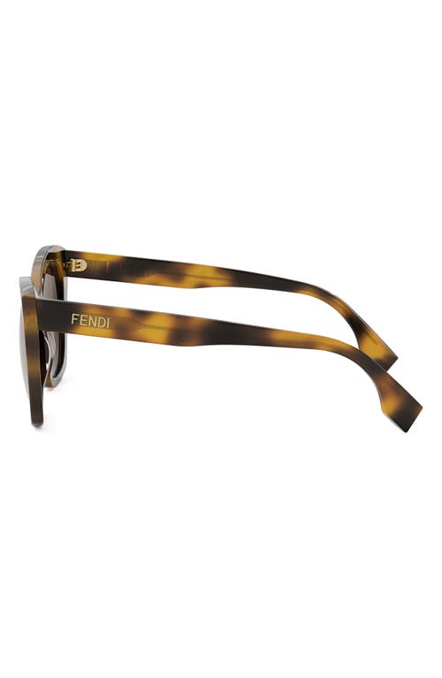 Shop Fendi ' Lettering 55mm Gradient Square Sunglasses In Blonde Havana/gradient Brown