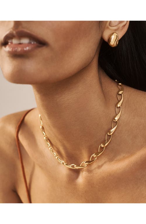 Monica Vinader Nura Choker Necklace In 18ct Gold Vermeil/ster Silver