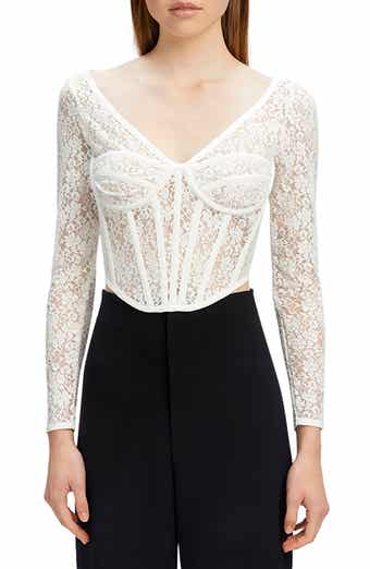 Bardot Eleni Strapless Velour Bodysuit Nordstrom