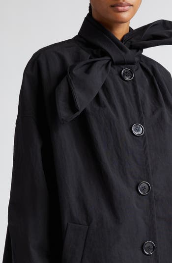 Meryll Rogge Bandana Collar Nylon Taffeta Trench Coat | Nordstrom