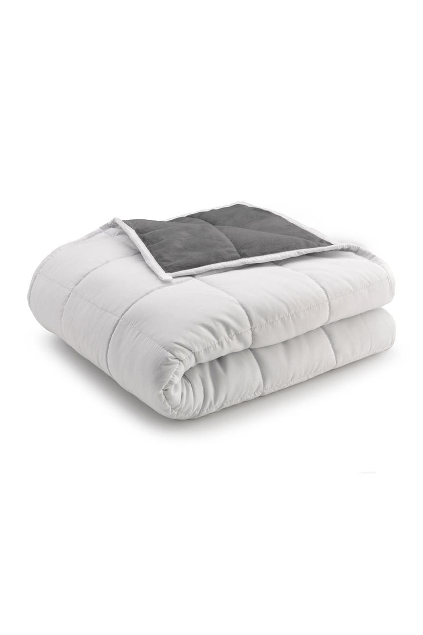 Ella Jayne | Reversible Weighted Anti-Anxiety Blanket - Grey/White