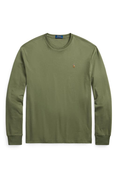 Shop Polo Ralph Lauren Soft Touch Long Sleeve Cotton T-shirt In Garden Trail