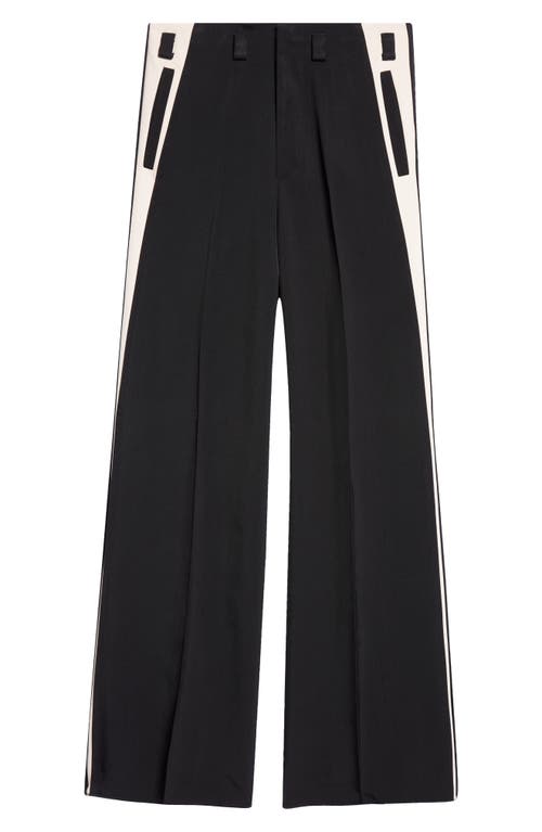 Shop Amiri Hollywood Pleated Wide Leg Trousers In Black