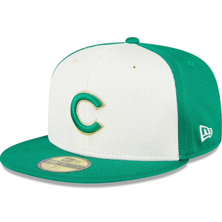 Shop New Era White/green Chicago Cubs 2024 St. Patrick's Day 59fifty Fitted Hat
