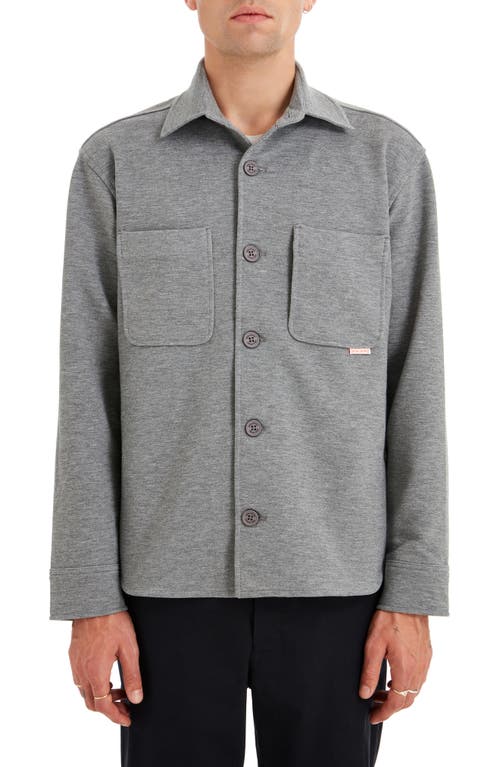 Plumstead Water Repellent Knit Shirt Jacket in Grey
